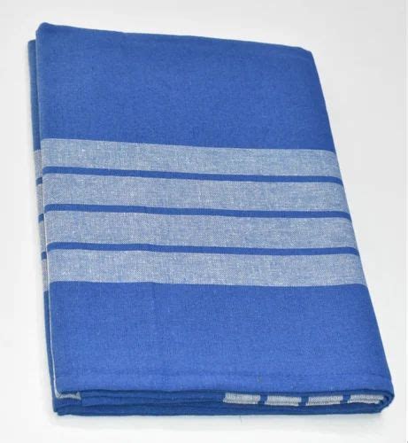 Blue Cotton Hospital Bed Sheet With And Without Pillow 60 Inch 90