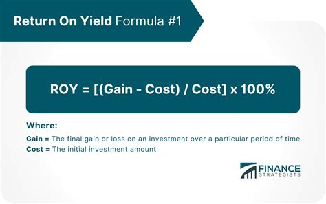 What Is Return On Yield Roy Importance Formula And Factors