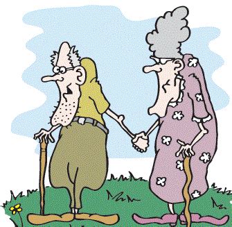 Funny Old Couple Cartoon