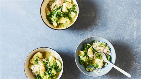 Thaise Groene Curry Met Kabeljauw En Doperwten Recept Allerhande