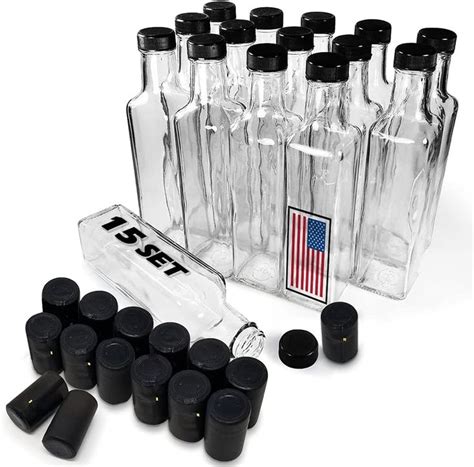 15x Hot Sauce Bottles Set With Lids 8 5 Oz Glass Woozy Bottle Airtight Leakproof EBay Bottle