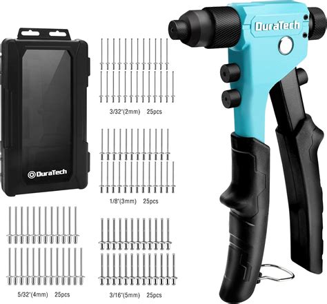 Duratech 4 In 1 Rivet Gun Pop Rivet Tool Kit With 100 Rivets 332 18 532