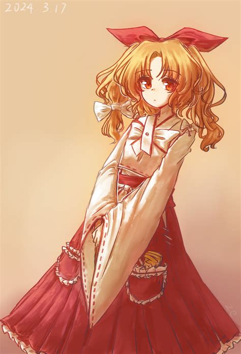 Blonde Shrine Maiden From A Future Era Touhou And 1 More Drawn By Ze User Upyh7534 Danbooru