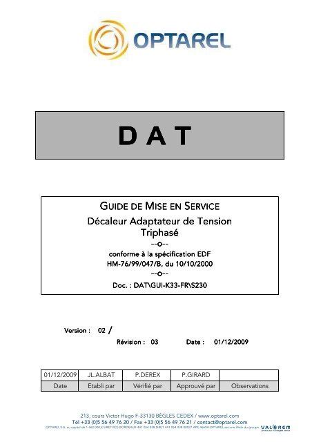 Guide De Mise En Service Dat Tri Ovh Net