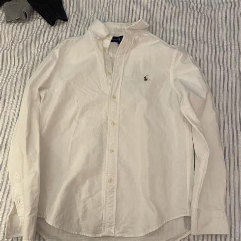 Ralph Lauren White Shirt Pit To Pit 18 Inches Depop