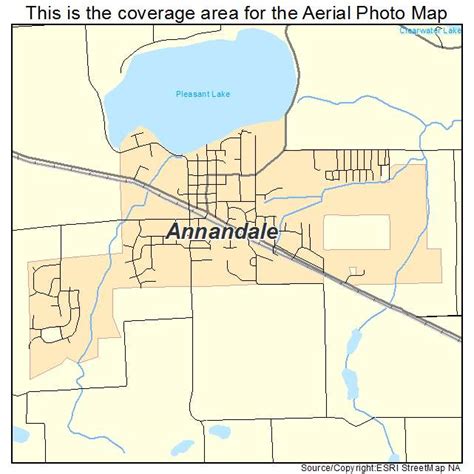 Aerial Photography Map of Annandale, MN Minnesota