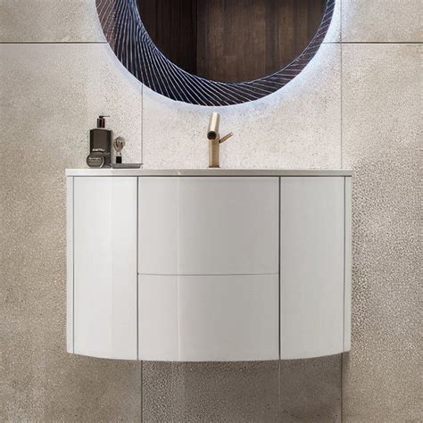 Тумба с раковиной Cezares Eden 91 подвесная, 91, 6 см, с ящиками, белая ...