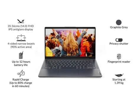 IdeaPad Slim 5 AMD 35.56cms - Graphite Grey