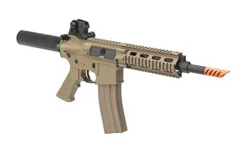 Gandg Combat Machine Gr16 Cqw Wasp Blowback Aeg Airsoft Gun Tan