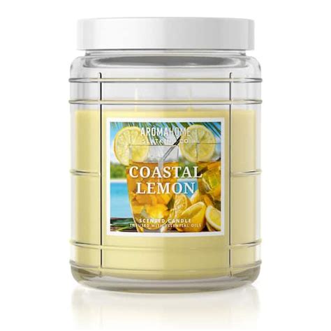 Aromahome By Slatkin And Co 16 Oz Coastal Lemon Scented Candle Jar 101