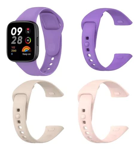 3pz Correas Para Reloj Xiaomi Mi Watch Lite3 Silicona Meses sin interés