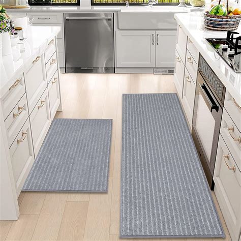 Beqhause Lot De Tapis De Cuisine Antid Rapants Et Lavables Avec