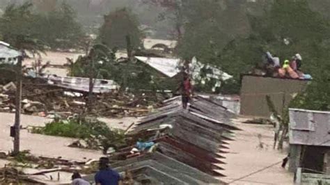 Damaged On Typhoon Ulysses Flooding Over The Houses Youtube