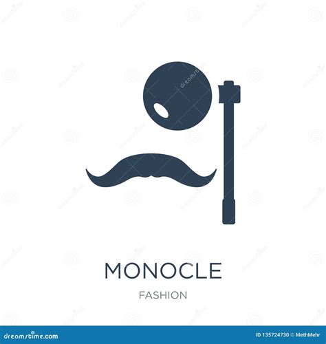 Monocle Icon In Trendy Design Style Monocle Icon Isolated On White