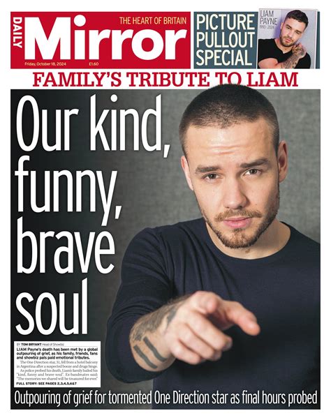 Daily Mirror Front Page 19th of October 2024 - Tomorrows Papers Today!