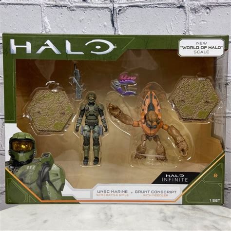 Halo Toys World Of Halo Infinite Unsc Marine Vs Grunt Conscript