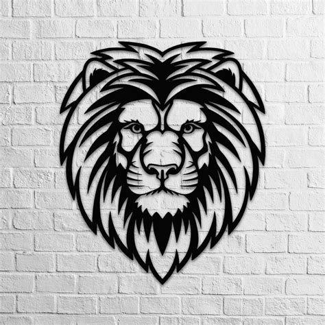 Lion Head Metal Wall Art Home Decoration Laser Cut Metal Etsy