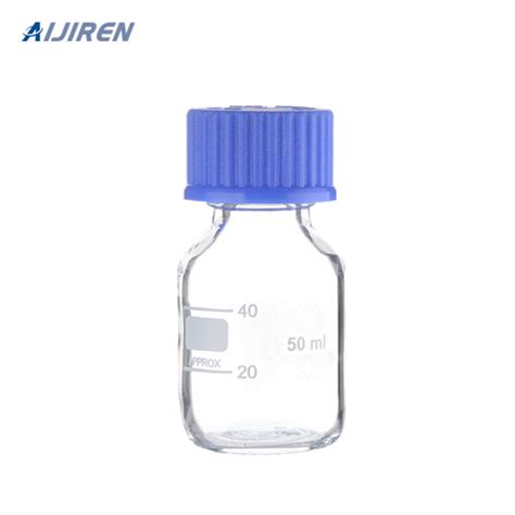 Wide Neck Amber Glass Reagent Bottle Biotech Liquid Chromatography