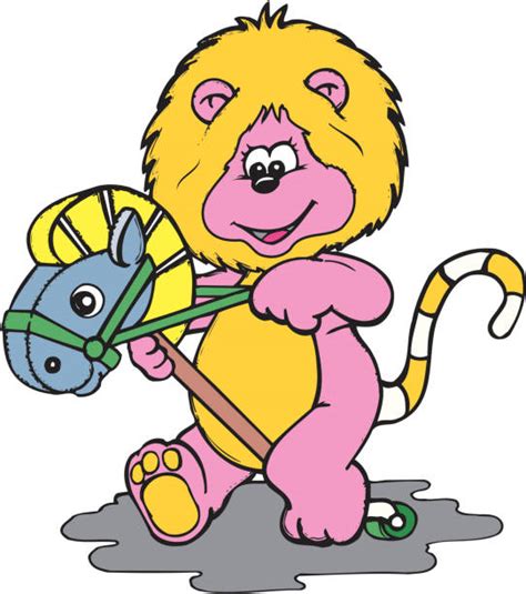 pink lion cartoon stock  pictures royalty  images
