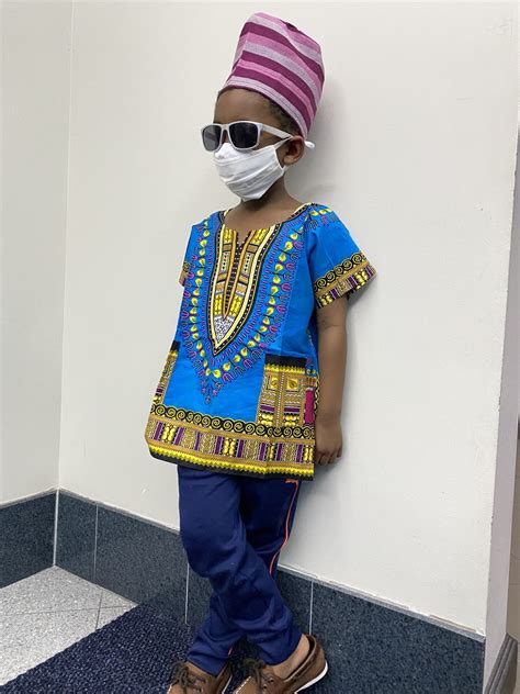 Yellow African Authentic dashiki for boys -sante wear - Sante Wear Inc.