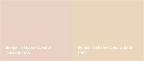 Benjamin Moore Coastal Cottage Vs Benjamin Moore Creamy Satin Comparison