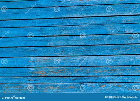 Textura De Madera Antigua Con Pintura Azul Turbia Foto De Archivo