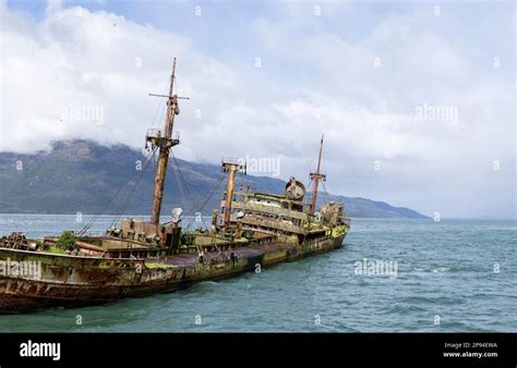 Wreck of MV Captain Leonidas, a freighter that ran aground on the Bajo ...