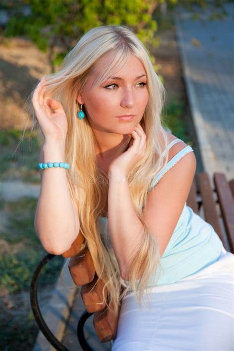 Lovely Beautiful Blonde Woman With Amazing Eyes Stock Photo Image Of Gorgeous Attractive 9402398