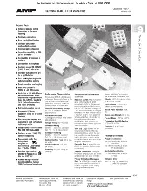 Fillable Online Universal Mate N Lok Connectors Fax Email Print Pdffiller