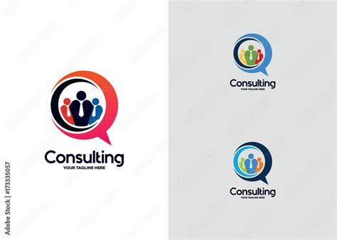 People Business Consulting Logo Template Design Vector Emblem Design