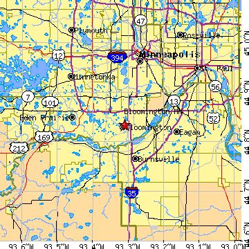 Bloomington Minnesota Zip Code Map - United States Map