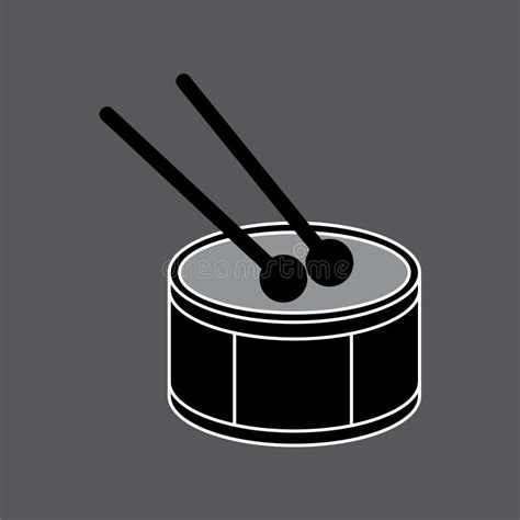 Drums Symbol Auf Weißem Hintergrund Vektor Abbildung Illustration