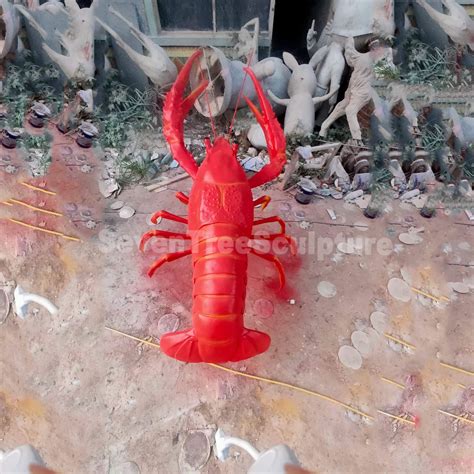 Fiberglass Giant Crayfish Statue - SevenTreeSculpture