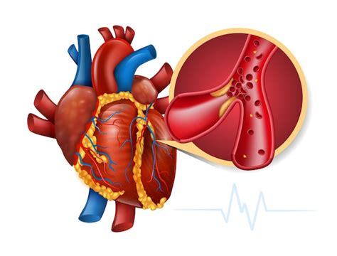 Infarctus Du Myocarde Vecteur Premium