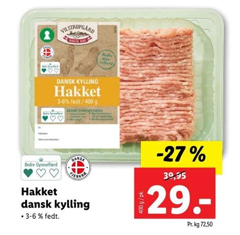 Hakket Dansk Kylling Tilbud Hos Lidl