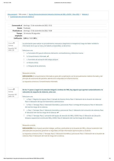 Cuestionario De Cierre De M Dulo Seleccione Una Verdadero Falso