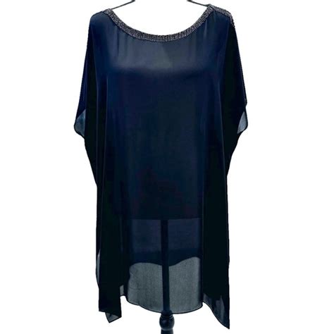 Eileen Fisher Tops Eileen Fisher Black Short Sleeve Silk Sheer