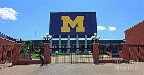 Michigan Stadium Entrance University of Michigan 6207 Photograph by ...