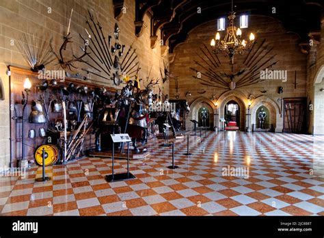 View Of The Interior Of The Great Hall Warwick Castle Warwickshire