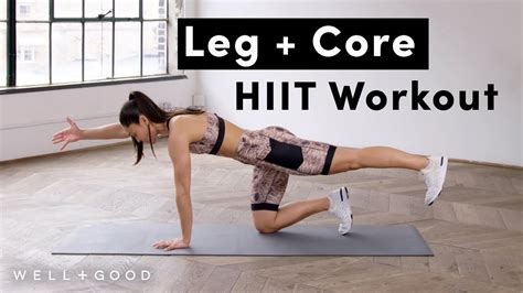 17 Minute Lower Body And Core Hiit Workout Trainer Of The Month Club Well Good Youtube