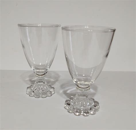 Set Of Anchor Hocking Berwick Boopie Clear Glass Wine Goblet S