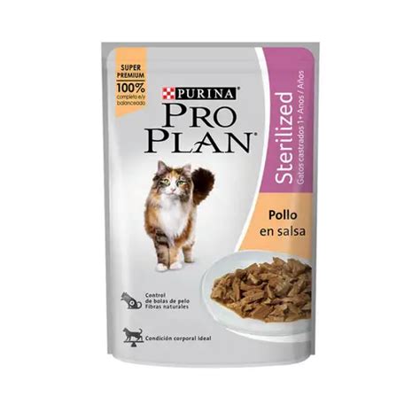 Pro Plan Alimento H Medo Gatos Esterilizados Pollo En Salsa Gr