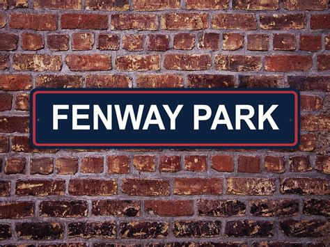 Fenway Park Street Sign Boston Red Sox Baseball Road Custom ...