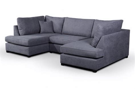 Carnaby Grey Fabric U Shape Corner Sofa