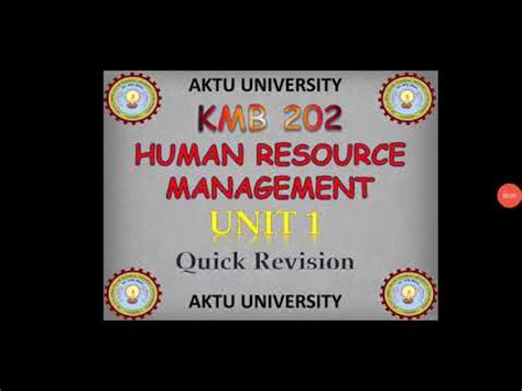 Kmb Kmbn Mba Human Resourse Management Aktu University