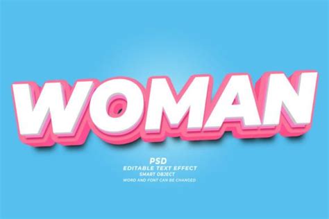 Psd 3d Woman Editable Text Effect Graphic By Truevector · Creative Fabrica