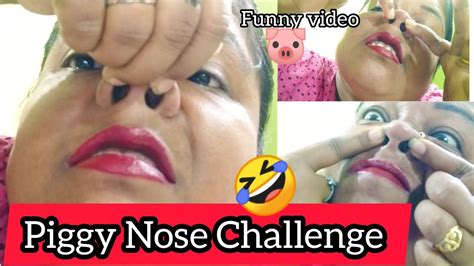 Piggy Nose Challenge Part Requested Video Piggy Funny