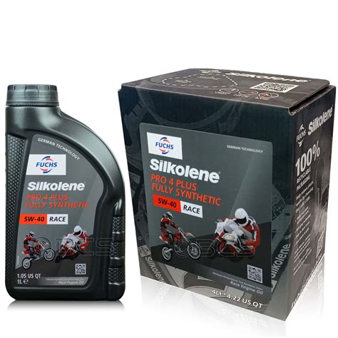 5 litrów FUCHS SILKOLENE PRO 4 PLUS 5W40 RACE OLEJ SILNIKOWY 4T ZESTAW