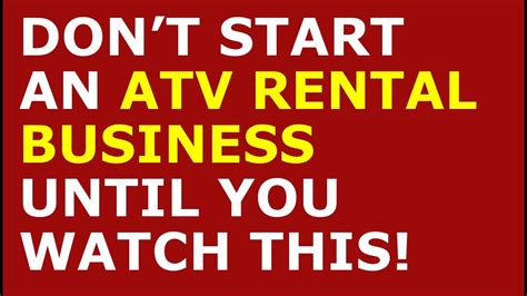 How To Start An Atv Rental Business Free Atv Rental Business Plan