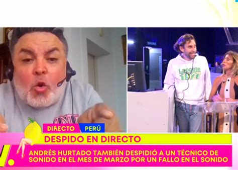 El Presentador Andr S Hurtado Despide En Vivo A Un Productor En Miss